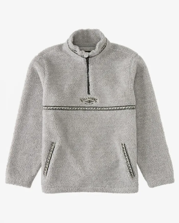 Boundary Tombstone MockNeck Sweatshirt Oatmeal Heather Men Billabong Hoodies and Fleece