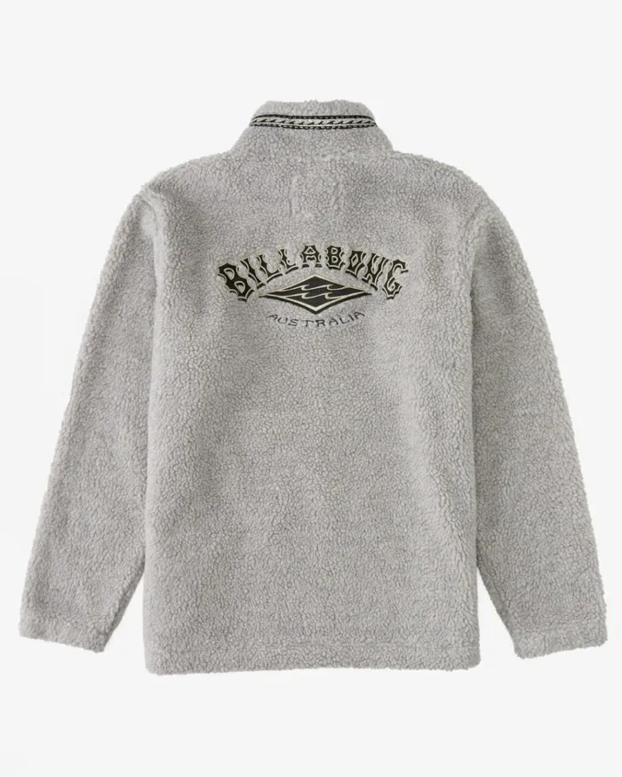 Boundary Tombstone MockNeck Sweatshirt Oatmeal Heather Men Billabong Hoodies and Fleece