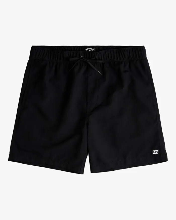 Boy039s 27 All Day Layback Boardshorts Black MenKids Billabong Side Pockets