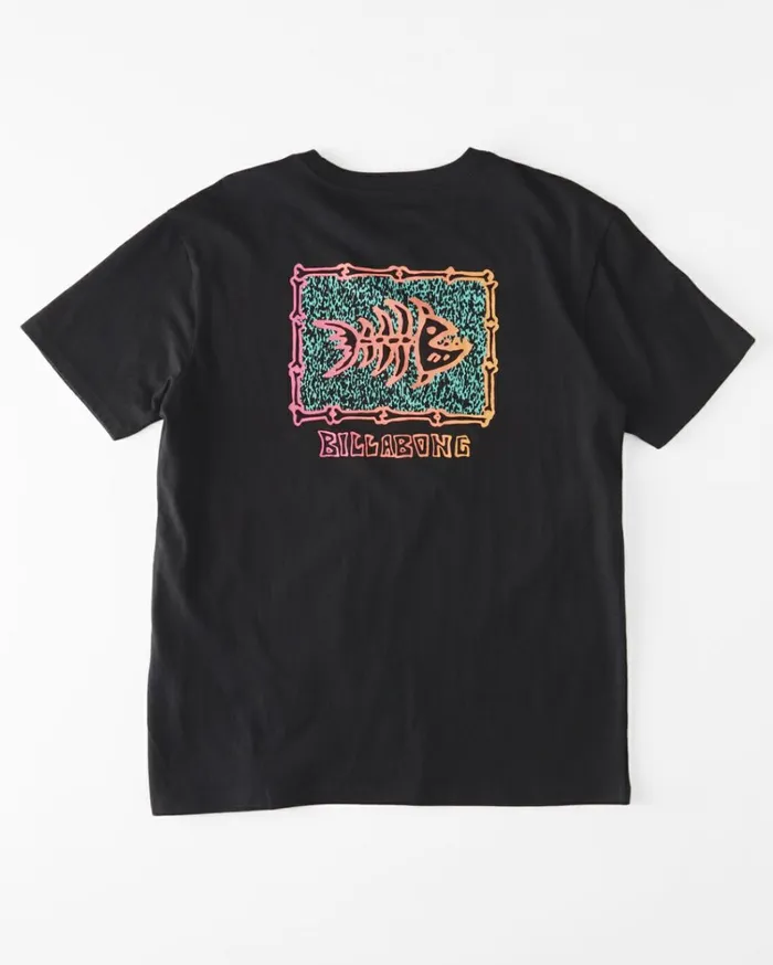 Boy039s 27 Sharky Short Sleeve TShirt Black Kids Billabong Toddlers and Boys 27 Yrs