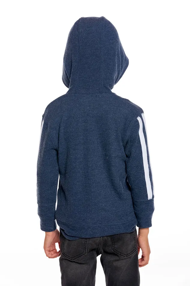 Boys Chaser Brand rPET Bliss Knit Blocked Extended Cuff Long Sleeve Zip Up Hoodie Dresses and Skirts Boys Chaser Brand rPET Bliss Knit Blocked Extended Cuff Long Sleeve Zip Up Hoodie Dresses and Skirts