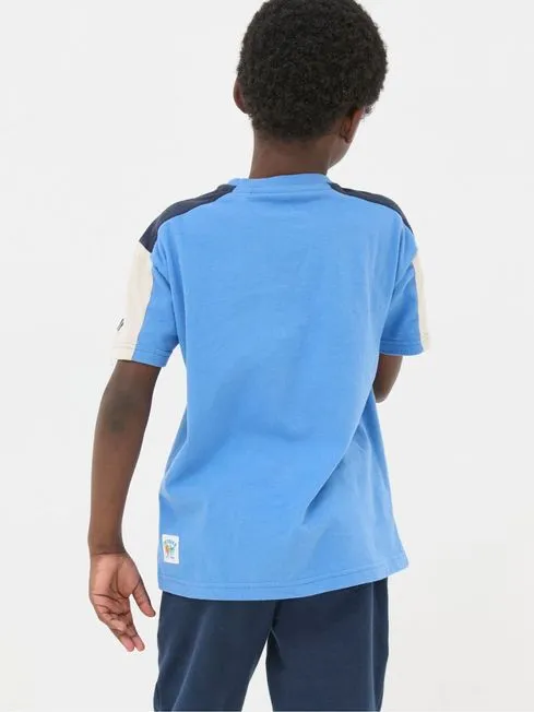 Boys Fatface TShirts and Polos Blue Colourblock Jersey TShirt Boys Fatface TShirts and Polos Blue Colourblock Jersey TShirt
