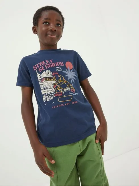 Boys Fatface TShirts and Polos Blue Street Sessions Jersey TShirt
