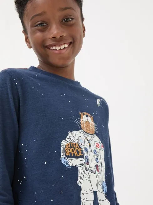 Boys Fatface TShirts and Polos Navy Otto Space TShirt Boys Fatface TShirts and Polos Navy Otto Space TShirt