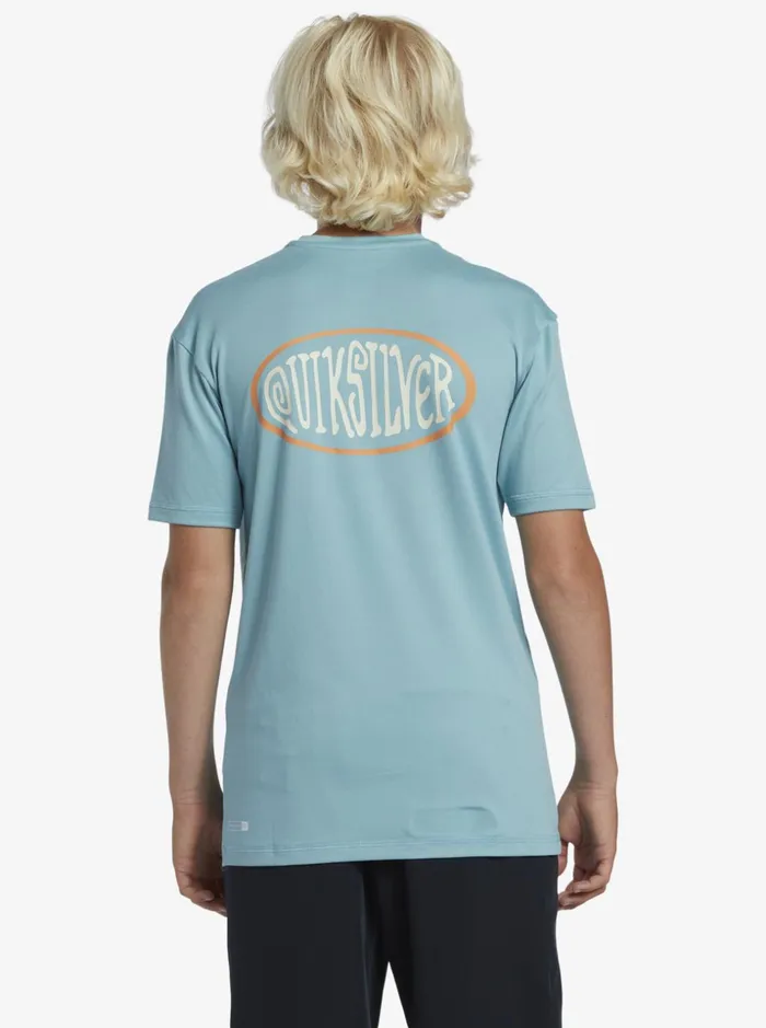 Boys Quiksilver Rashguards Boy039s 816 Mix Session UPF 50 Short Sleeve Surf Tee Cameo Blue Boys Quiksilver Rashguards Boy039s 816 Mix Session UPF 50 Short Sleeve Surf Tee Cameo Blue