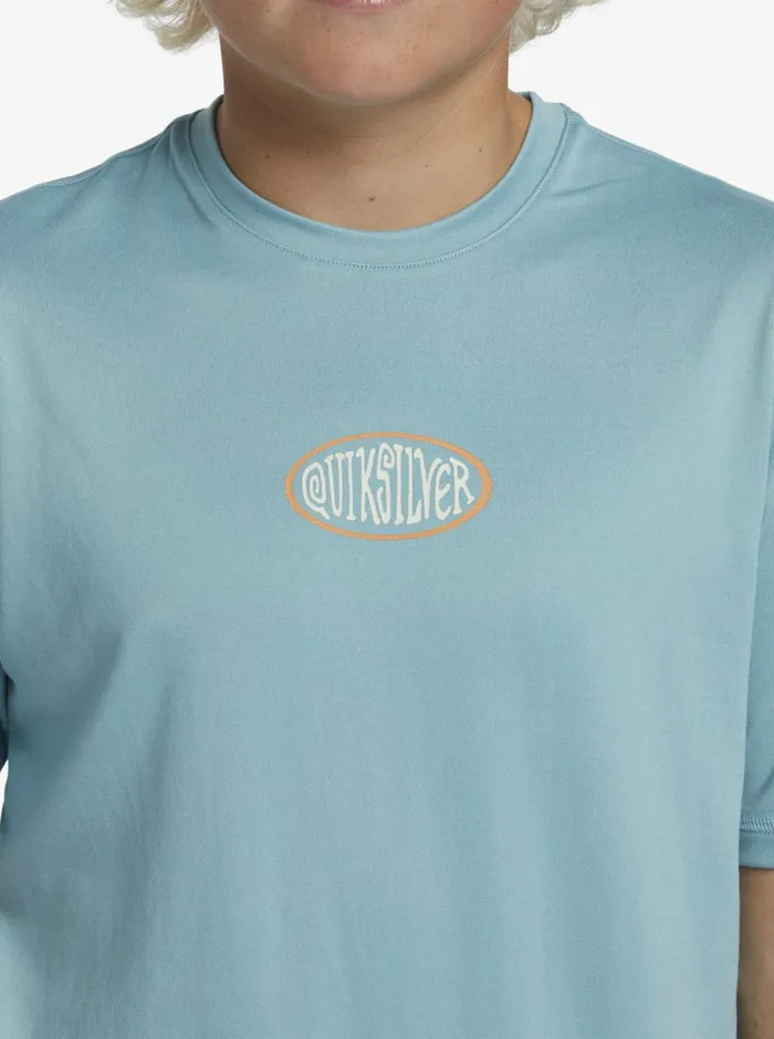 Boys Quiksilver Rashguards Boy039s 816 Mix Session UPF 50 Short Sleeve Surf Tee Cameo Blue Boys Quiksilver Rashguards Boy039s 816 Mix Session UPF 50 Short Sleeve Surf Tee Cameo Blue