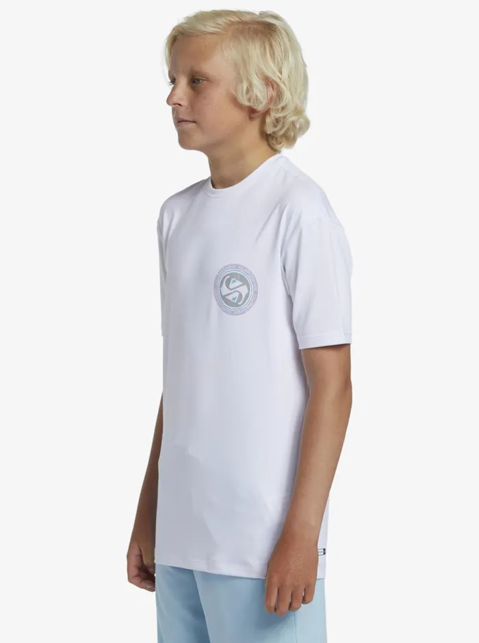 Boys Quiksilver Rashguards Boy039s 816 Mix Session UPF 50 Short Sleeve Surf Tee Snow White Boys Quiksilver Rashguards Boy039s 816 Mix Session UPF 50 Short Sleeve Surf Tee Snow White
