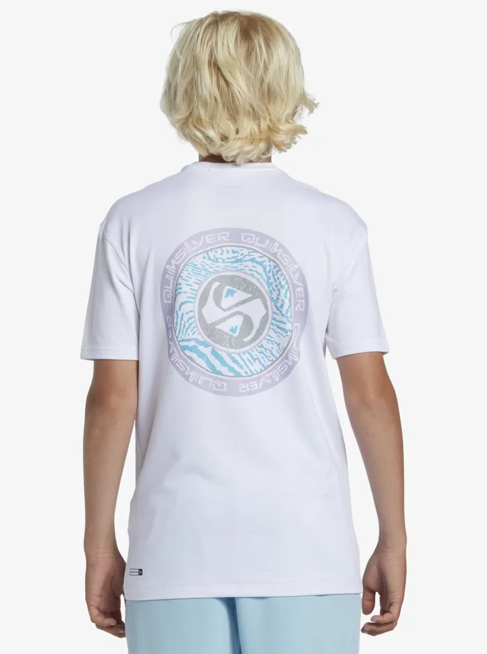 Boys Quiksilver Rashguards Boy039s 816 Mix Session UPF 50 Short Sleeve Surf Tee Snow White Boys Quiksilver Rashguards Boy039s 816 Mix Session UPF 50 Short Sleeve Surf Tee Snow White