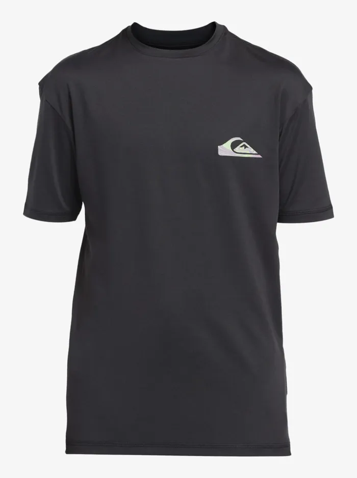 Boys Quiksilver Rashguards Boy039s 816 Mix Session UPF 50 Short Sleeve Surf Tee Tarmac