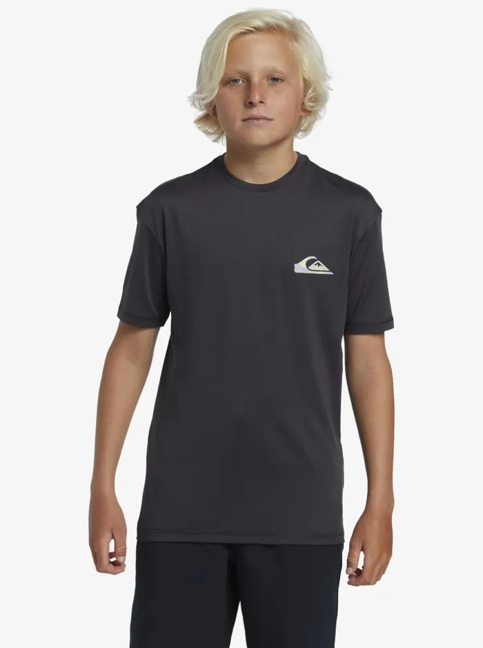 Boys Quiksilver Rashguards Boy039s 816 Mix Session UPF 50 Short Sleeve Surf Tee Tarmac Boys Quiksilver Rashguards Boy039s 816 Mix Session UPF 50 Short Sleeve Surf Tee Tarmac