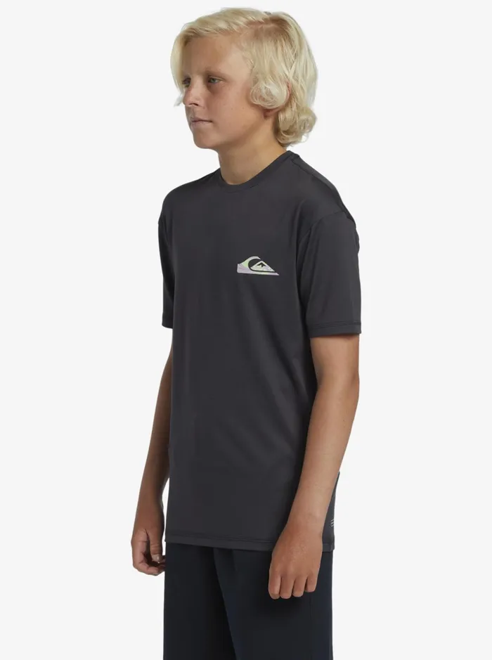 Boys Quiksilver Rashguards Boy039s 816 Mix Session UPF 50 Short Sleeve Surf Tee Tarmac Boys Quiksilver Rashguards Boy039s 816 Mix Session UPF 50 Short Sleeve Surf Tee Tarmac
