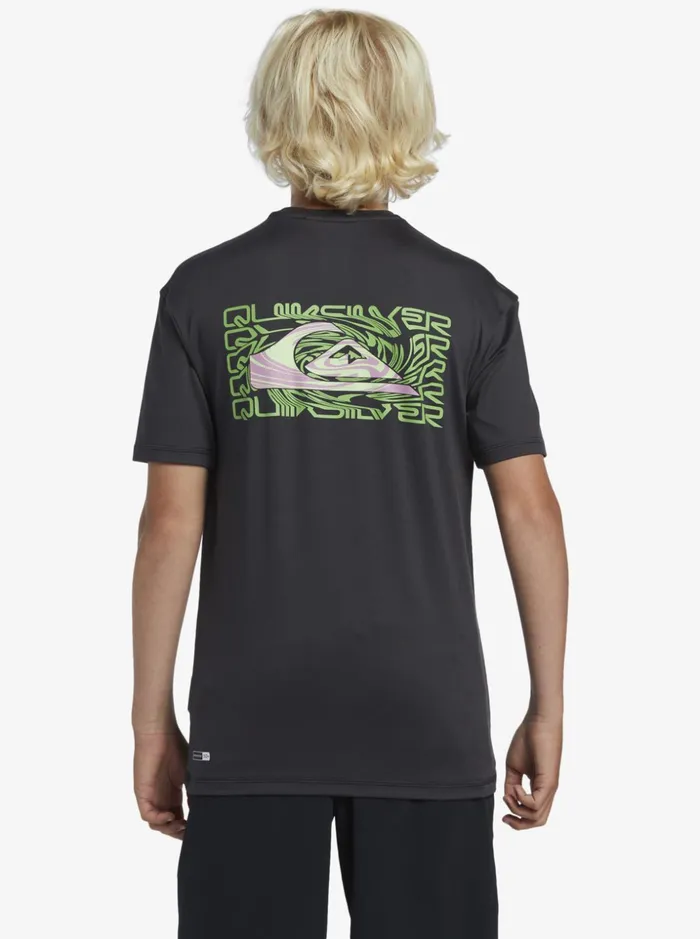 Boys Quiksilver Rashguards Boy039s 816 Mix Session UPF 50 Short Sleeve Surf Tee Tarmac Boys Quiksilver Rashguards Boy039s 816 Mix Session UPF 50 Short Sleeve Surf Tee Tarmac
