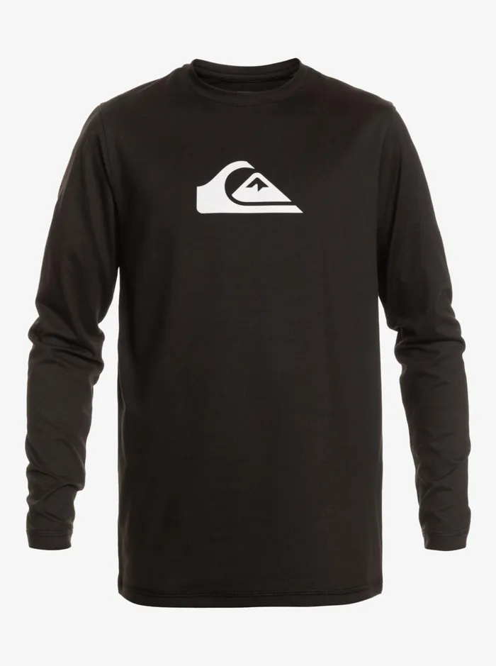 Boys Quiksilver Rashguards Boy039s 816 Solid Streak Ls Youth LSL Surf Tee Black