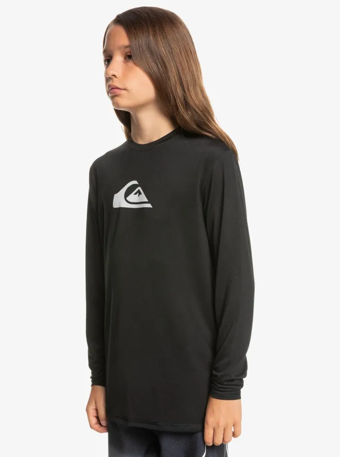 Boys Quiksilver Rashguards Boy039s 816 Solid Streak Ls Youth LSL Surf Tee Black Boys Quiksilver Rashguards Boy039s 816 Solid Streak Ls Youth LSL Surf Tee Black