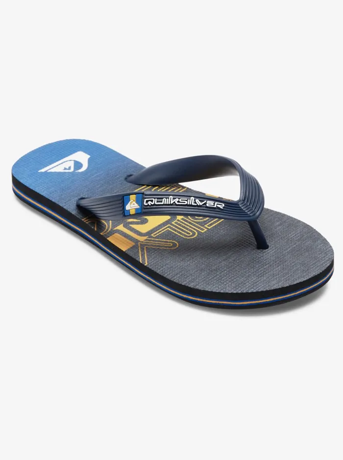 Boys Quiksilver Sandals Boy039s 816 Molokai FlipFlops Blackblackorange