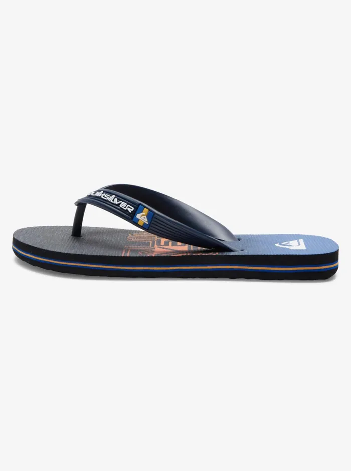 Boys Quiksilver Sandals Boy039s 816 Molokai FlipFlops Blackblackorange Boys Quiksilver Sandals Boy039s 816 Molokai FlipFlops Blackblackorange