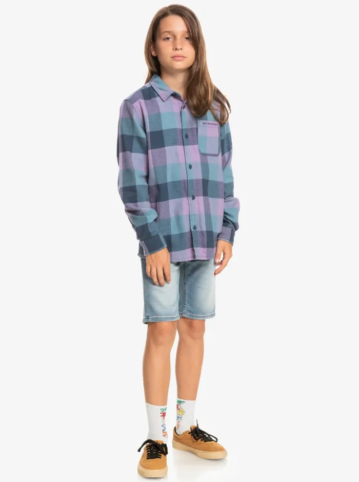 Boys Quiksilver Shirts Boy039s 816 Motherfly Long Sleeve Flannel Shirt Insignia Blue Motherfly Boys Quiksilver Shirts Boy039s 816 Motherfly Long Sleeve Flannel Shirt Insignia Blue Motherfly