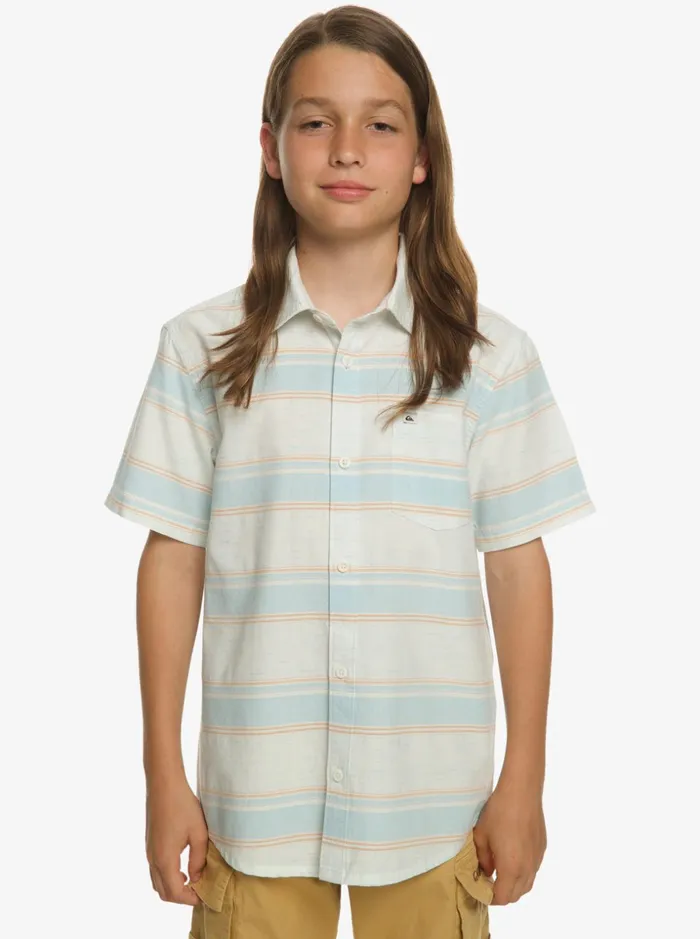 Boys Quiksilver Shirts Cali Sunrise Short Sleeve Shirt Sky Blue Cali Str Boys Quiksilver Shirts Cali Sunrise Short Sleeve Shirt Sky Blue Cali Str