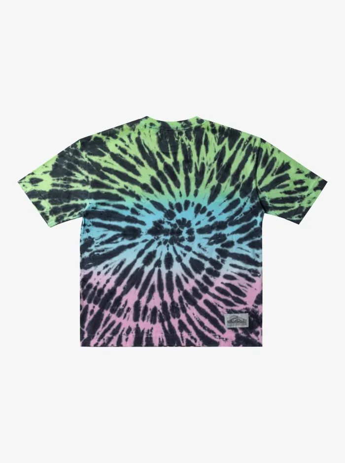 Boys Quiksilver Tees Radical Times TShirt Paradise Green Gradiant Spiral Boys Quiksilver Tees Radical Times TShirt Paradise Green Gradiant Spiral