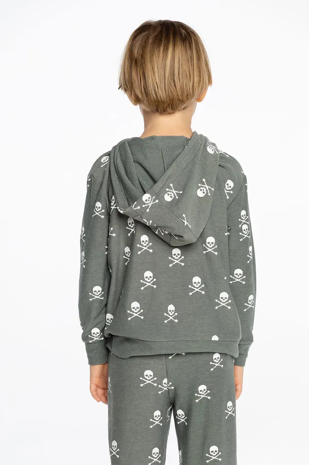Boys Scattered Skull Hoodie Dresses and Skirts Chaser Brand Boys Scattered Skull Hoodie Dresses and Skirts Chaser Brand