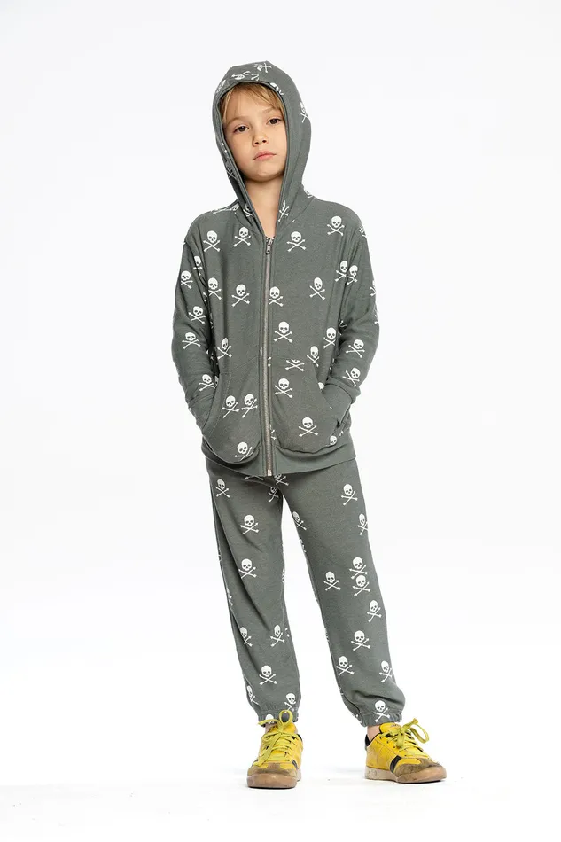 Boys Scattered Skull Hoodie Dresses and Skirts Chaser Brand Boys Scattered Skull Hoodie Dresses and Skirts Chaser Brand