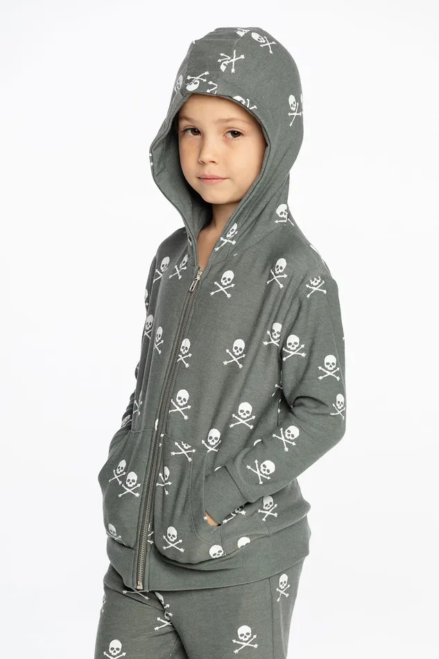 Boys Scattered Skull Hoodie Dresses and Skirts Chaser Brand Boys Scattered Skull Hoodie Dresses and Skirts Chaser Brand