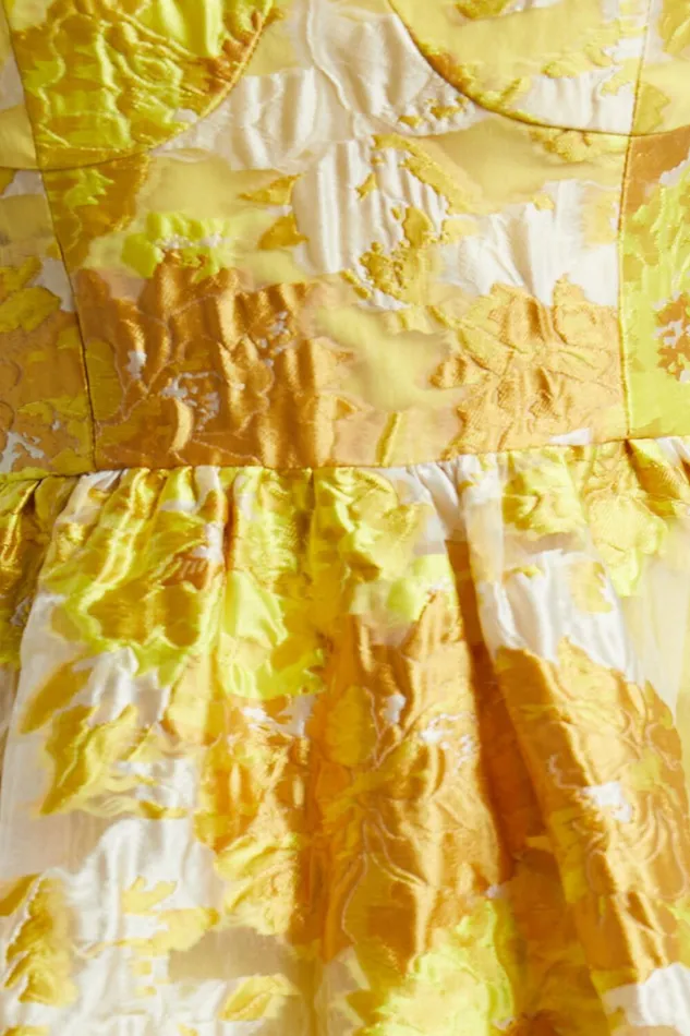 Brailey Midi Dress 8211 Aline Corset Detail Dress In Yellow Women Showpo Curve Clothes