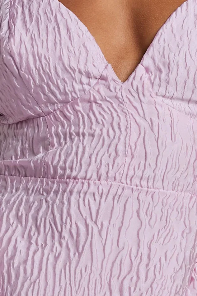 Brandi Mini Dress 8211 Bust Cup Full Hem Textured Jacquard Mini Dress In Light Pink Women Showpo Dresses