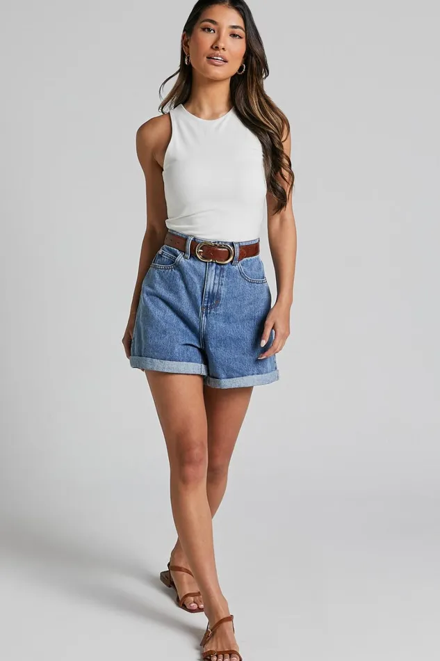 Cardella Tank 8211 Jersey Long Line Scoop Neck Top In White Women Showpo Basics