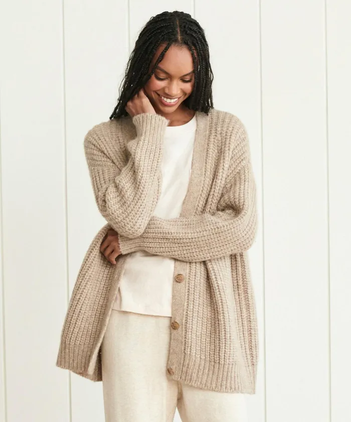 Cardigans Women Jenni Kayne Alpaca Cocoon Cardigan Oatmeal