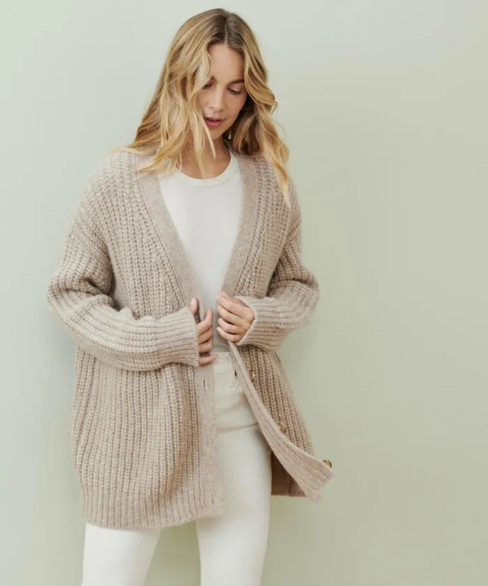 Cardigans Women Jenni Kayne Alpaca Cocoon Cardigan Oatmeal