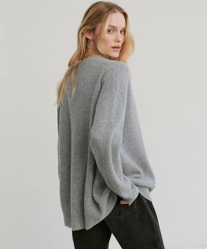 Cardigans Women Jenni Kayne Cashmere Cocoon Cardigan Heather Grey Heather Grey