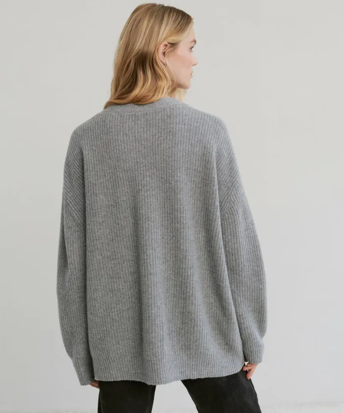 Cardigans Women Jenni Kayne Cashmere Cocoon Cardigan Heather Grey Heather Grey