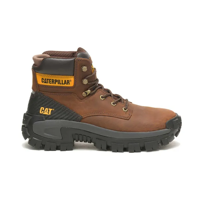 Cat Footwear Boots Men039s Invader Hi Steel Toe Work Boot Dark Brown 8211 Men