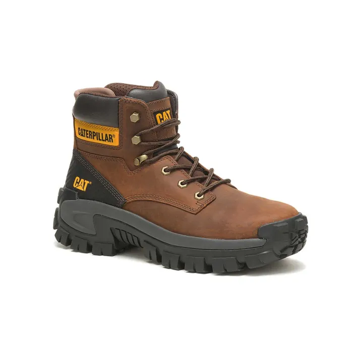 Cat Footwear Boots Men039s Invader Hi Steel Toe Work Boot Dark Brown 8211 Men
