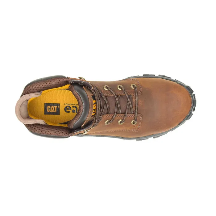 Cat Footwear Boots Men039s Invader Hi Steel Toe Work Boot Dark Brown 8211 Men