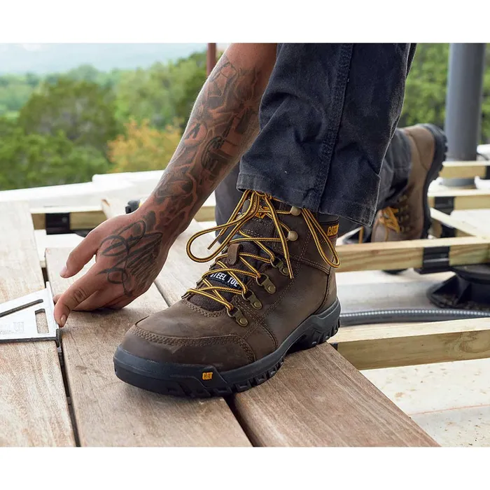 Cat Footwear Boots Men039s Outline Steel Toe Work Boot Black 8211 Men
