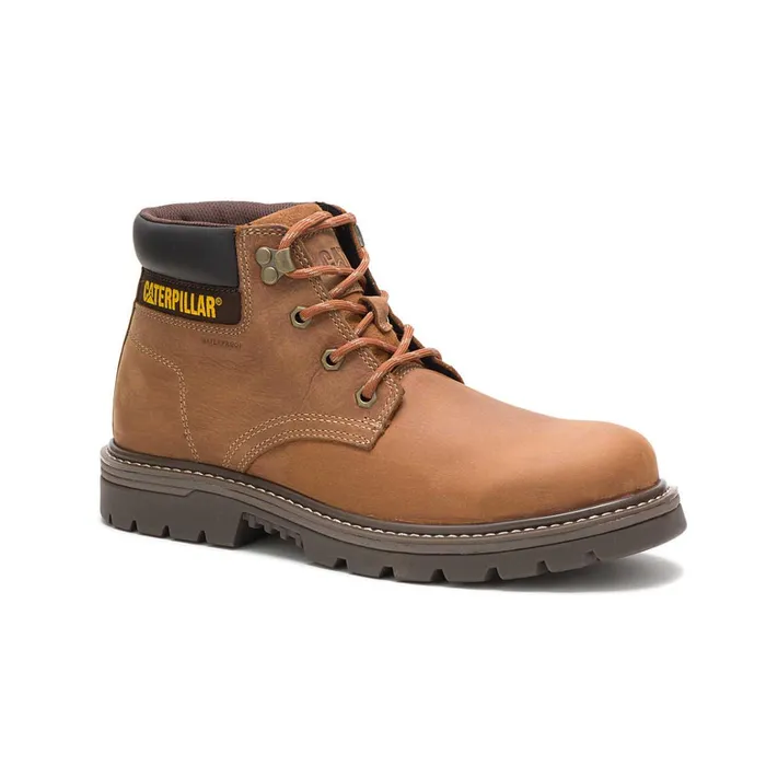 Cat Footwear Soft Toe Men039s Outbase Waterproof Work Boot Brown 8211 Men