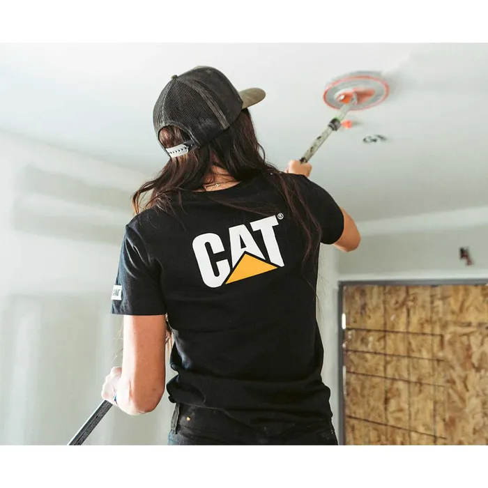 Cat Footwear Tops and Outerwear Women039s Trademark Tee Black 8211 Women