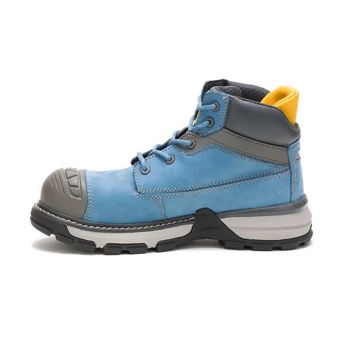 Cat Footwear Waterproof Women039s Excavator Superlite Waterproof Carbon Composite Toe Work Boot Blue Heaven 8211 Women