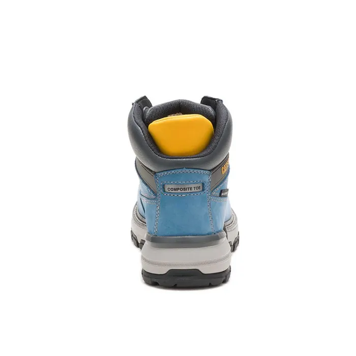 Cat Footwear Waterproof Women039s Excavator Superlite Waterproof Carbon Composite Toe Work Boot Blue Heaven 8211 Women
