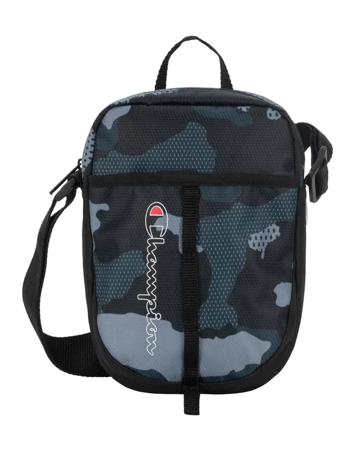 Center Crossbody Bag Script Logo Blackgrey MenWomen Champion Bags and Backpacks