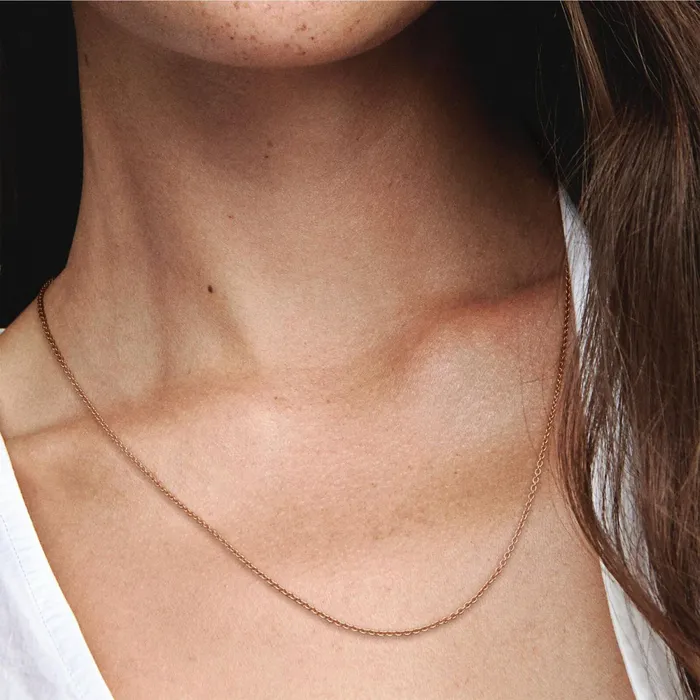 Chain Necklaces Women Pandora Classic Cable Chain Necklace Rose Gold Plated