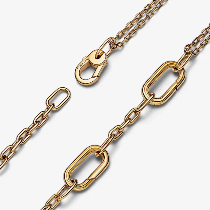 Chain Necklaces Women Pandora Online ME Double Link Chain Necklace Gold Plated