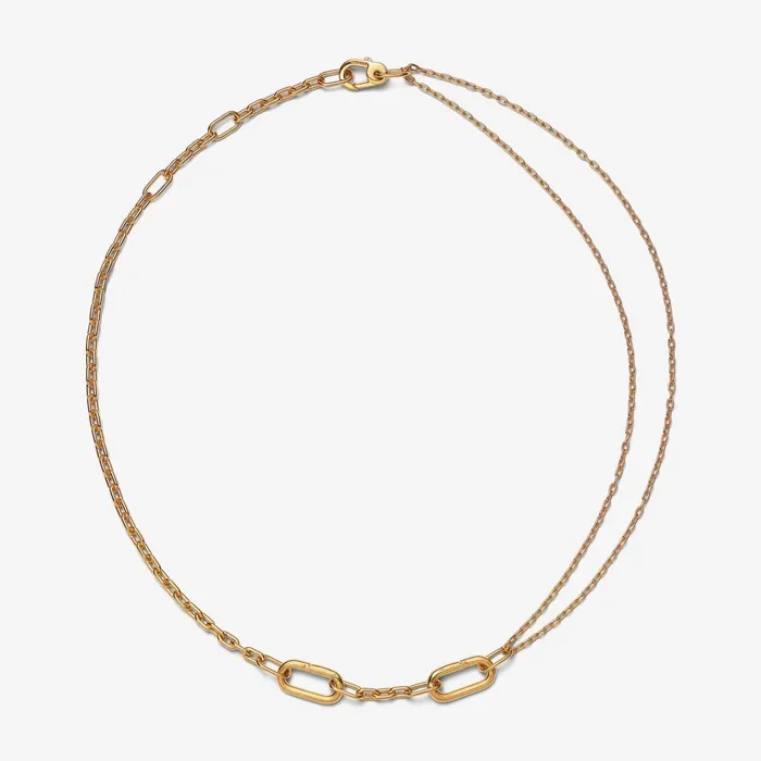 Chain Necklaces Women Pandora Online ME Double Link Chain Necklace Gold Plated