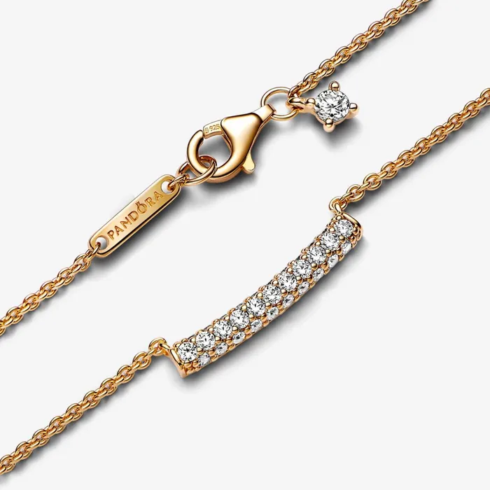 Chain Necklaces Women Pandora Online Timeless Pav Singlerow Bar Collier Necklace