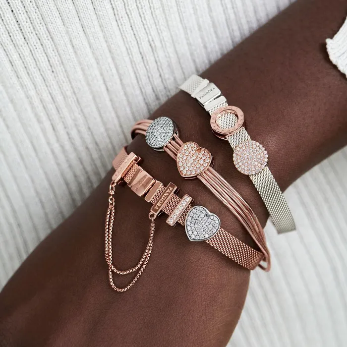 Chains Women Pandora Online Reflexions Multi Snake Chain Bracelet Twotone