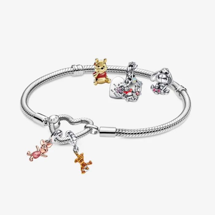 Charm Bracelets Women Pandora Disney Winnie The Pooh Full Charm and Bracelet Gift Set