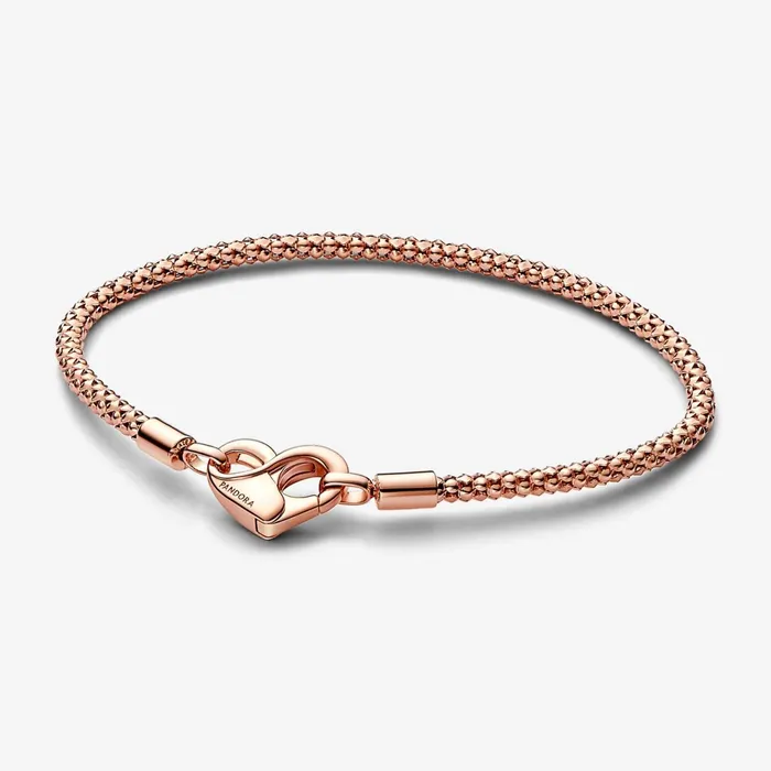 Charm Bracelets Women Pandora Online Moments Studded Chain Bracelet Rose Gold Plated