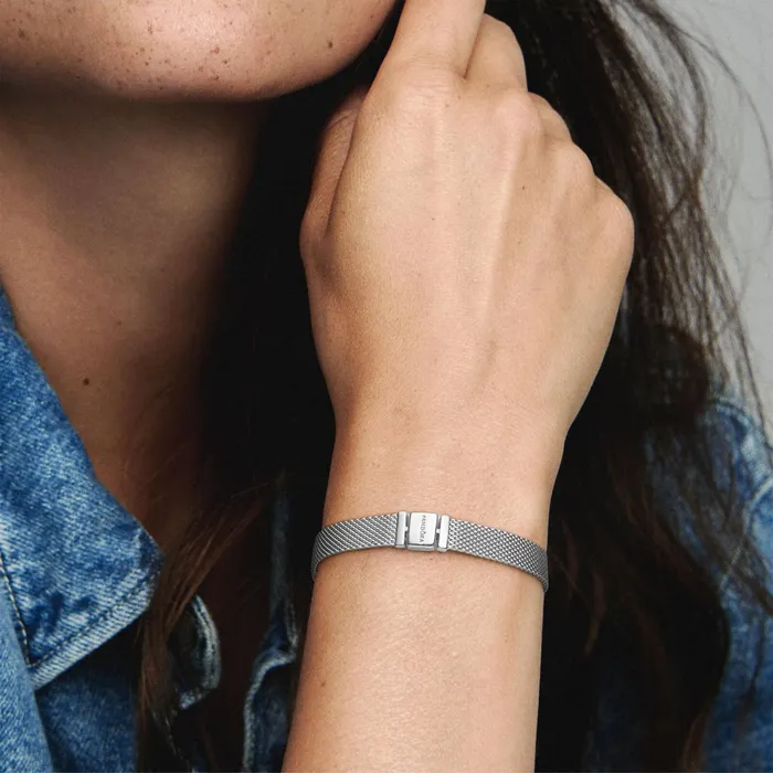Charm Bracelets Women Pandora Online Reflexions Mesh Bracelet Sterling Silver
